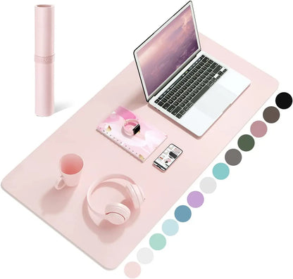 Waterproof PVC Desk Mat – Large Non-Slip Mouse & Keyboard Pad, Pink
