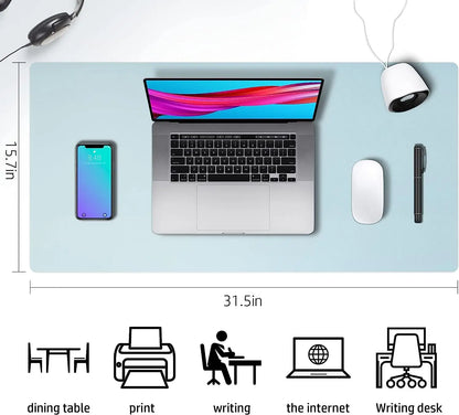 Waterproof PVC Desk Mat – Large Non-Slip Mouse & Keyboard Pad, Pink