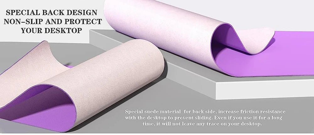 Waterproof PVC Desk Mat – Large Non-Slip Mouse & Keyboard Pad, Pink