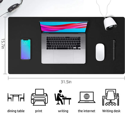 Waterproof PVC Desk Mat – Large Non-Slip Mouse & Keyboard Pad, Pink