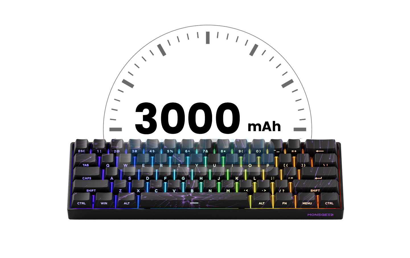Akko MonsGeek FUN60 60% Mechanical Gaming Keyboard – Magnetic Switch, 8K ARGB