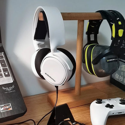 T-Shaped Wooden Headphone Stand – Desk & Home Organizer