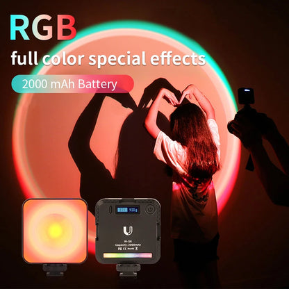 RGB LED Video Light – Magnetic Self-Lighting for Photography & Live Streaming