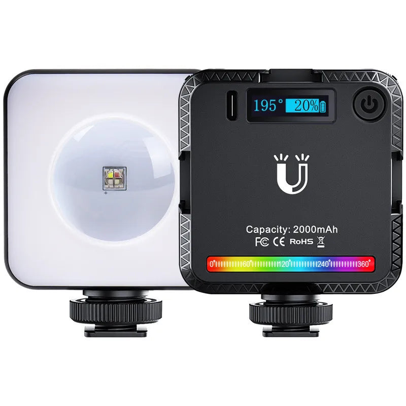 RGB LED Video Light – Magnetic Self-Lighting for Photography & Live Streaming