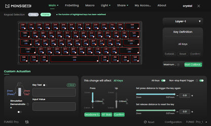 Akko MonsGeek FUN60 60% Mechanical Gaming Keyboard – Magnetic Switch, 8K ARGB