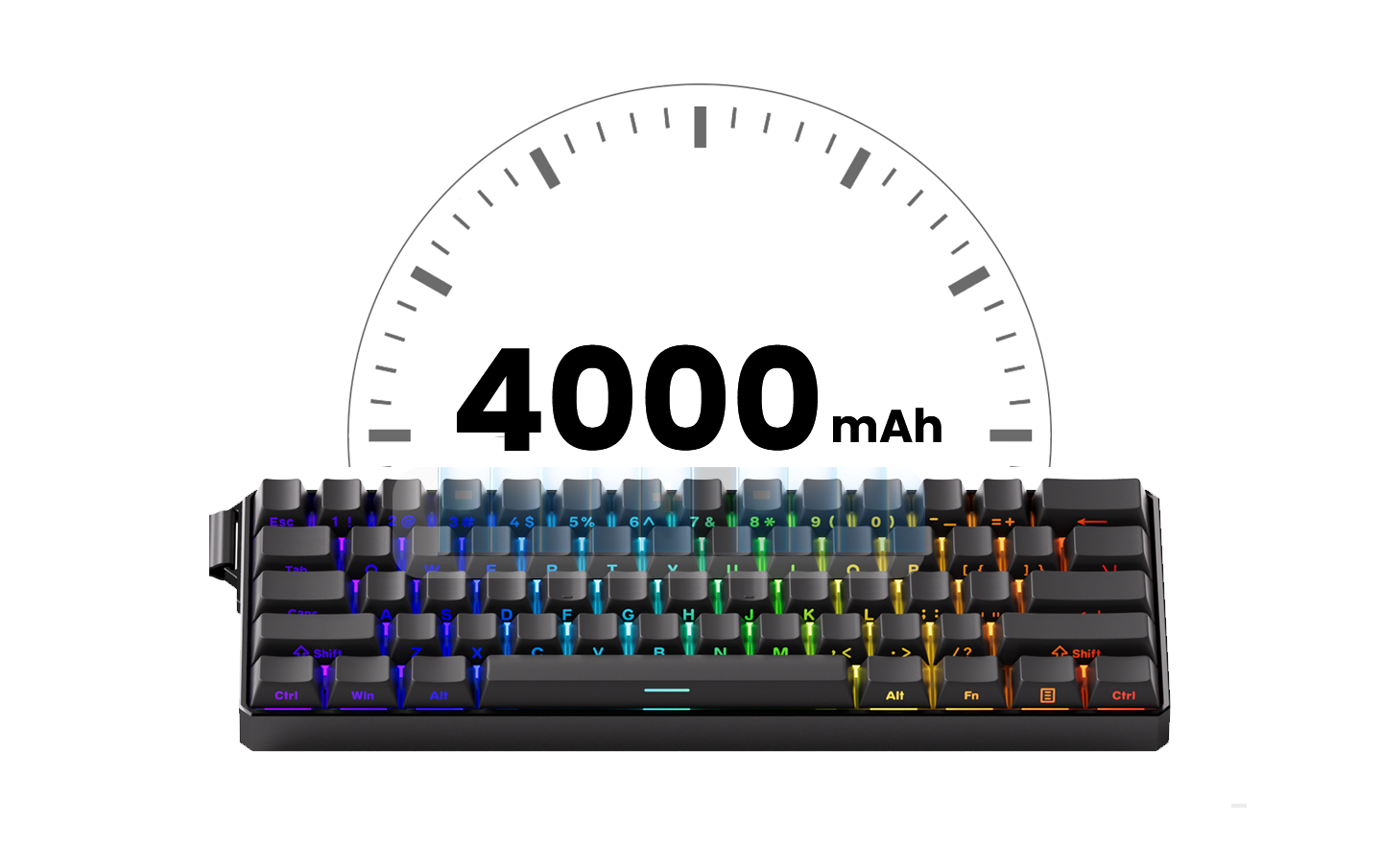 Akko MonsGeek FUN60 60% Mechanical Gaming Keyboard – Magnetic Switch, 8K ARGB