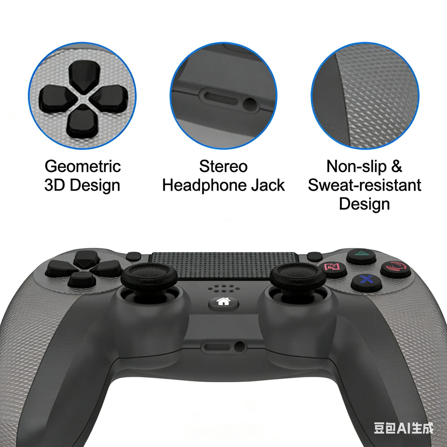Wireless PS4 Controller V2 – LED Game Joystick for PlayStation 4
