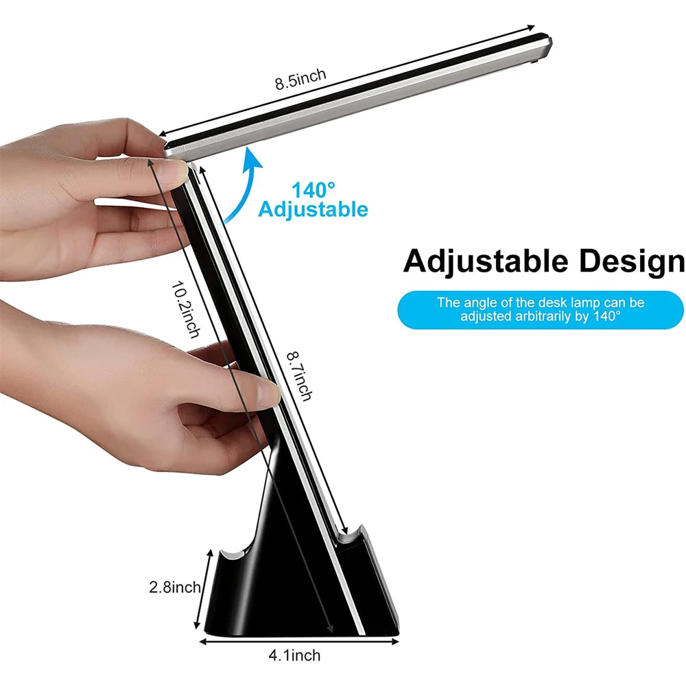 Multifunctional LED Desk Lamp – 3 Lighting Modes, Touch Dimming, Clock & Alarm