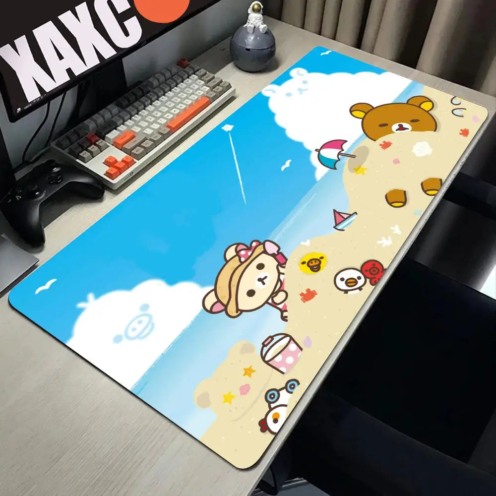 Large Mouse Pad Xxl Rilakkuma-es Mousepad Gamer Office Accessories Pc Cabinet Games Desk Mat Computer Desks Keyboard Gaming Mats