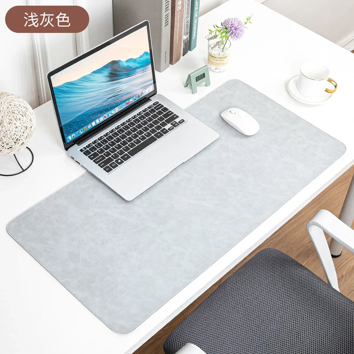Waterproof PU Desk Pad – Large Non-Slip Mouse & Keyboard Mat, Easy to Clean