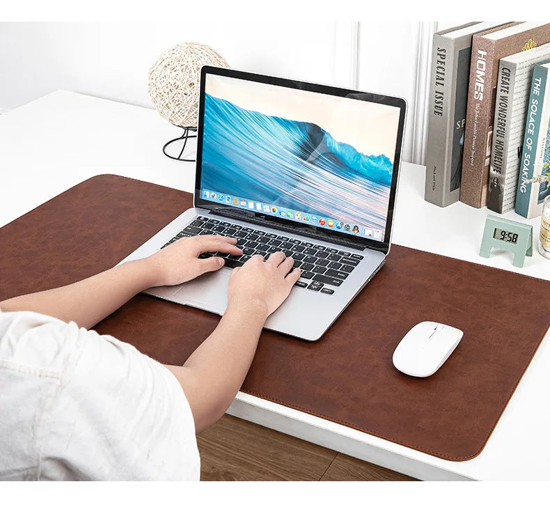 Waterproof PU Desk Pad – Large Non-Slip Mouse & Keyboard Mat, Easy to Clean