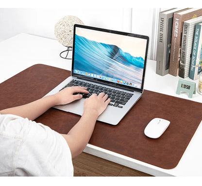 Waterproof PU Desk Pad – Large Non-Slip Mouse & Keyboard Mat, Easy to Clean