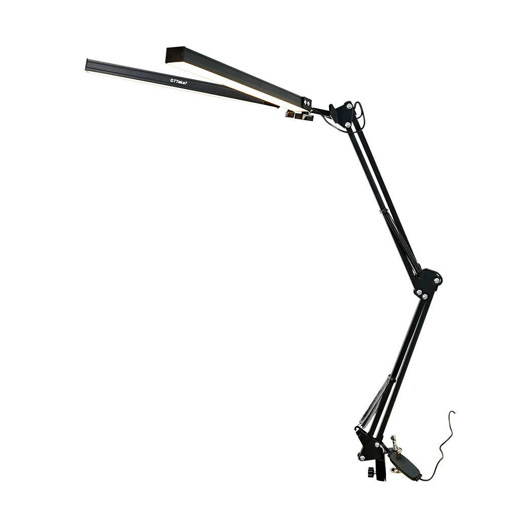 LED Desk Lamp with Rocker Arm – Adjustable, 10 Brightness Levels, 3 Lighting Modes