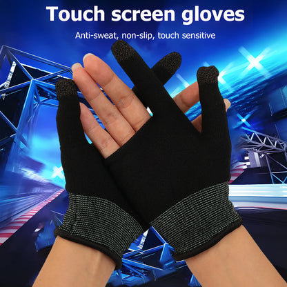 Sweat-Proof Game Gloves Luminous Finger Sleeve Breathable Finger Cots Cover Sensitive Mobile Touch Glove for PUBG Phone Games