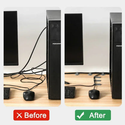 Reusable Self-Adhesive Cable Organizer Straps – Desk Wire & Cord Management