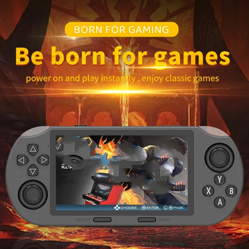Handheld Retro Game Console – Supports MAME, PS1, FC, SFC, MD, GB, GBA, Atari & More