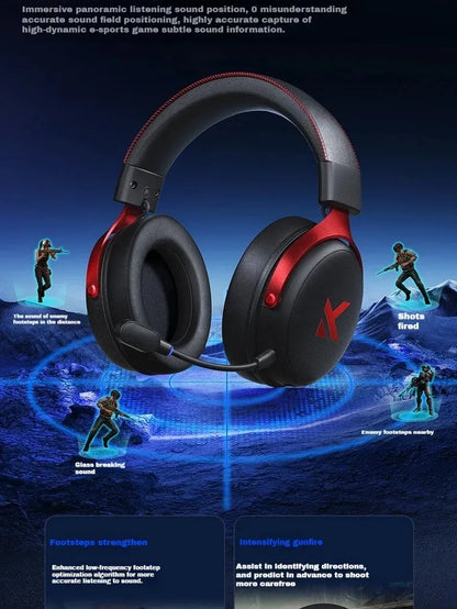 MCHOSE V9 PRO Wireless Gaming Headphones – 3-Mode Noise Reduction with Mic