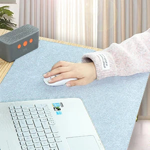 Felt Desk Mat – Large 31.5×15.7″ Mouse & Keyboard Pad, Dark Gray
