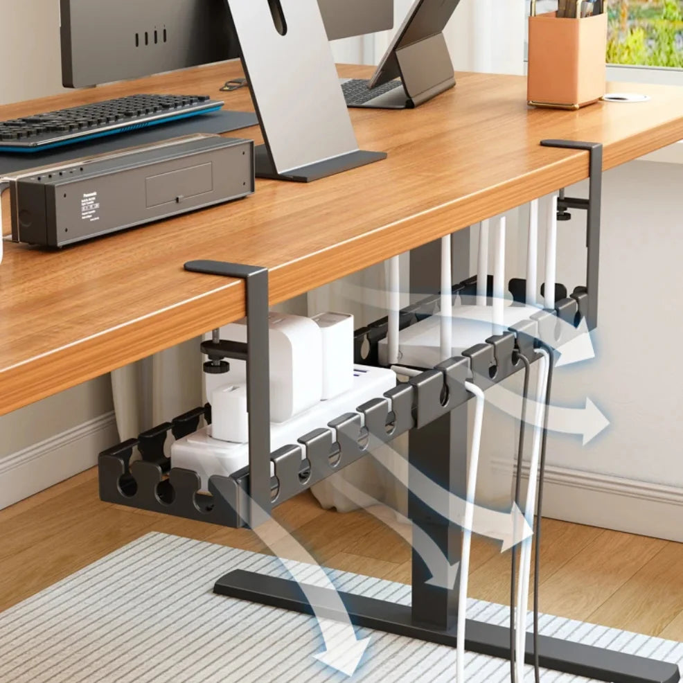 Desk Cable Management Tray – Wire Organizer for PC & Charging Cords