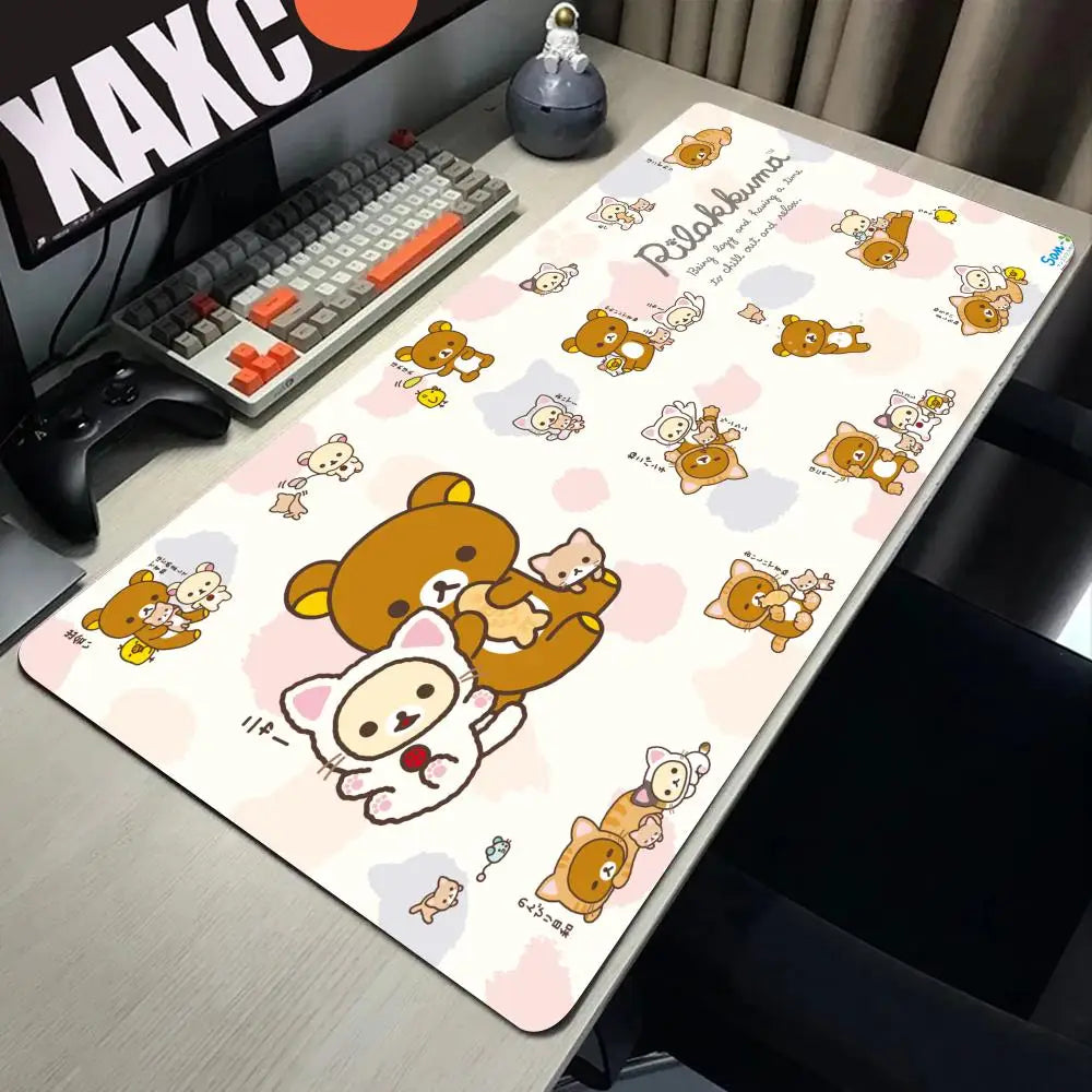 Large Mouse Pad Xxl Rilakkuma-es Mousepad Gamer Office Accessories Pc Cabinet Games Desk Mat Computer Desks Keyboard Gaming Mats
