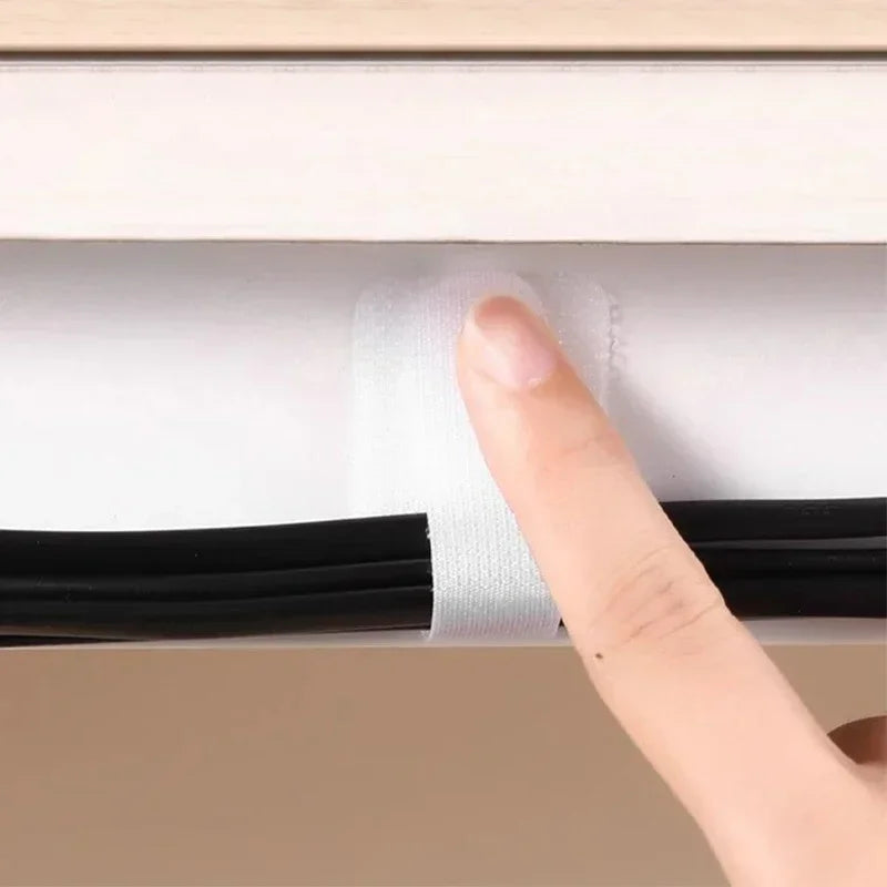 Reusable Self-Adhesive Cable Organizer Straps – Desk Wire & Cord Management