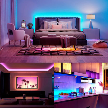 RGB USB LED Strip – App & 44-Key Remote, Perfect for Room & Gaming Decor