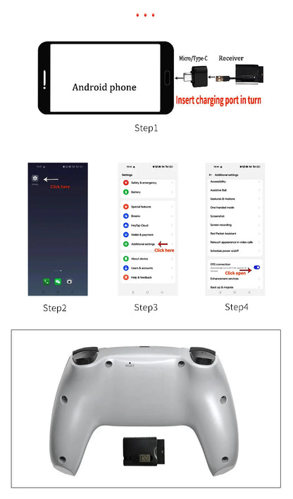 Wireless Gaming Controller – Compatible with PS1/PS2/PS3, PC & Android