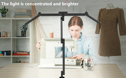LED Clamp-On Desk Lamp – 24W Ultra-Bright, Auto-Dimming for Home & Office