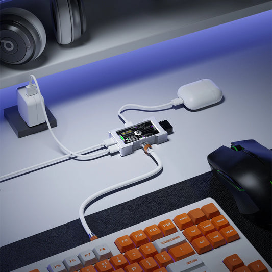 HMLAB ZNEO Gaming USB Hub – 3-Port, 8K Hz, Display Screen