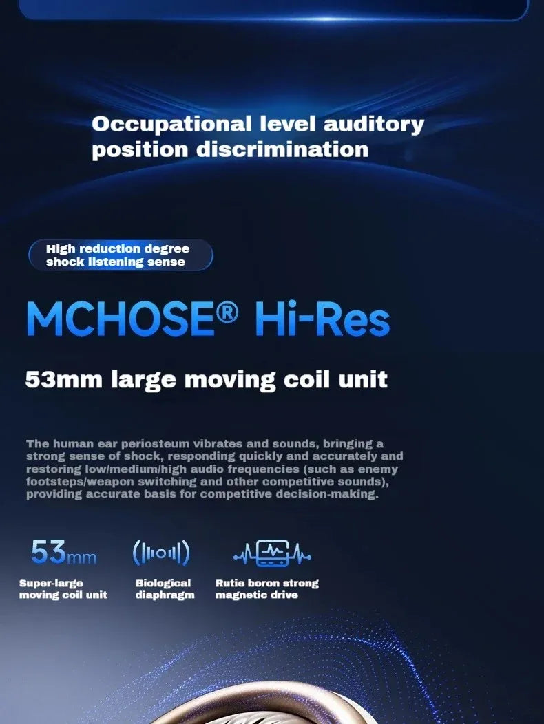 MCHOSE V9 PRO Wireless Gaming Headphones – 3-Mode Noise Reduction with Mic