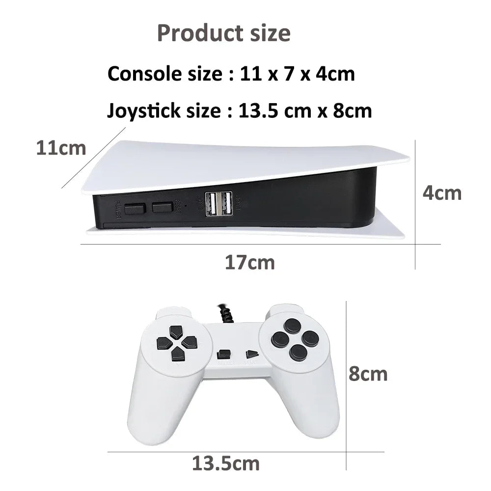 GS5 Retro Game Console – 200 Classic 8-Bit Games, USB Wired Dual Controllers