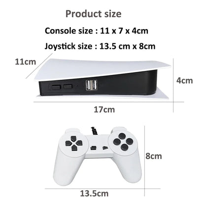 GS5 Retro Game Console – 200 Classic 8-Bit Games, USB Wired Dual Controllers