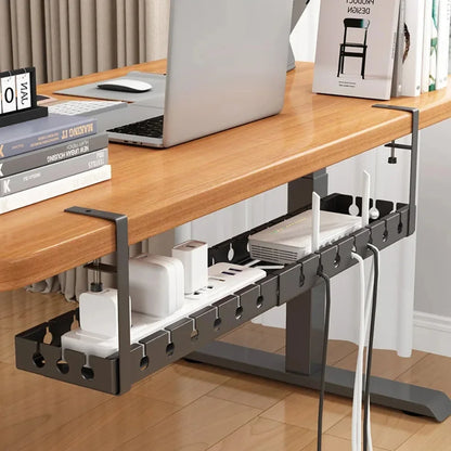 Desk Cable Management Tray – Wire Organizer for PC & Charging Cords