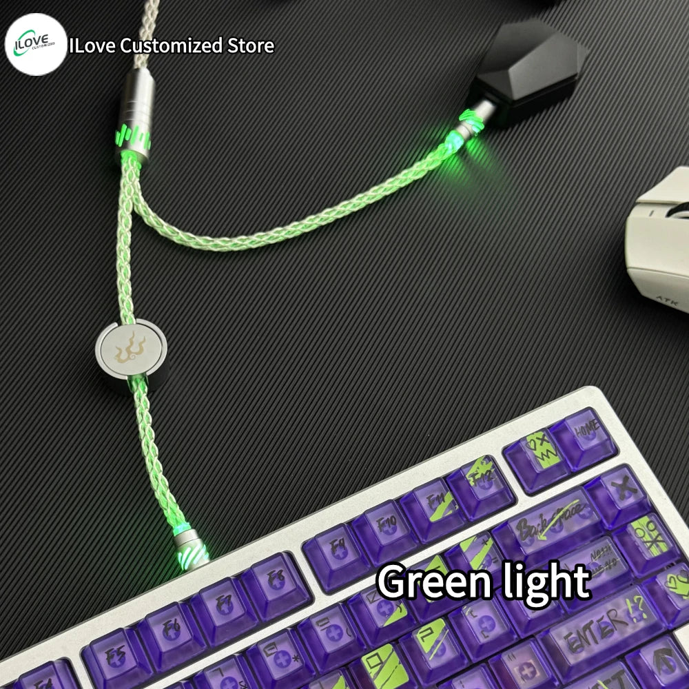 Magnetic axis keyboard cable Supports Dual 8k Magnetic Control lighting 1-to-2 TYPE-C  mechanical keyboard cable USB - TYPE C