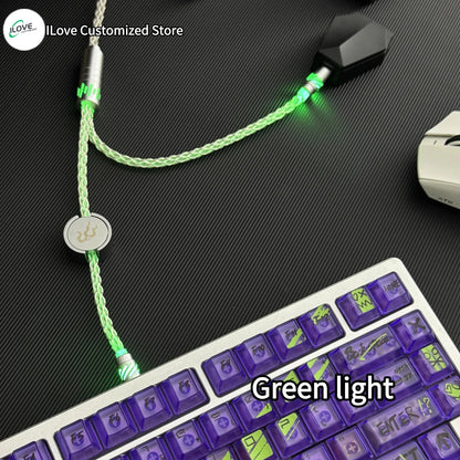 Magnetic axis keyboard cable Supports Dual 8k Magnetic Control lighting 1-to-2 TYPE-C  mechanical keyboard cable USB - TYPE C