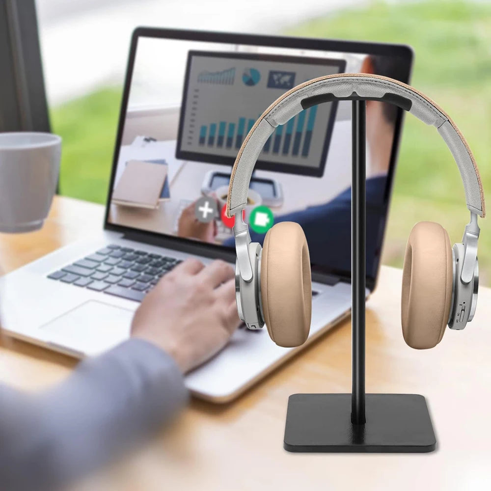 Universal Aluminum Headphone Stand – Flexible Metal Headset Holder