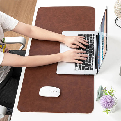 Waterproof PU Desk Pad – Large Non-Slip Mouse & Keyboard Mat, Easy to Clean