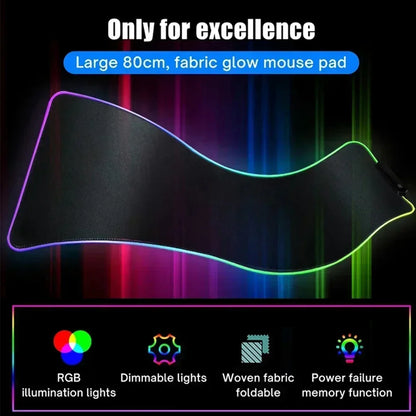 RGB ASUS XXL Gaming Mouse Pad – Black-Green LED Extended Desk Mat