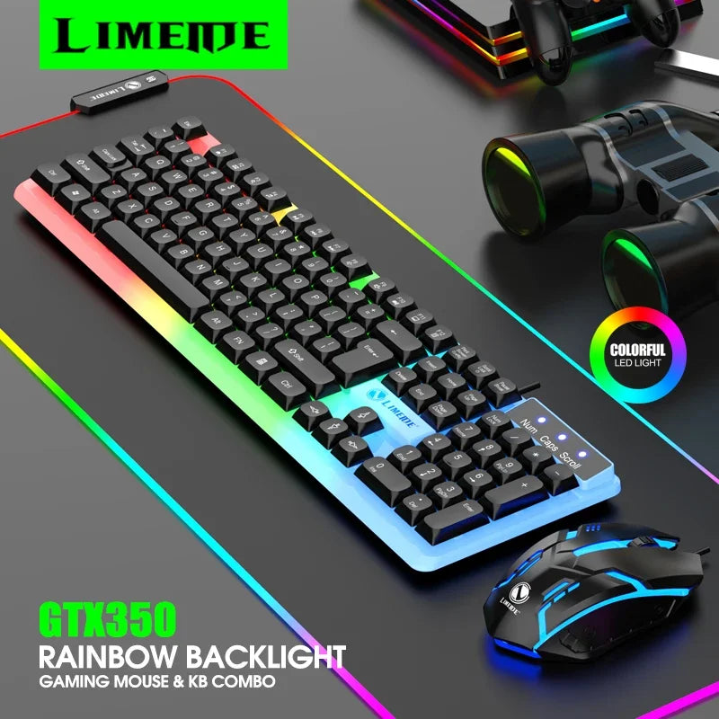 NG GTX350 RGB Gaming Keyboard & Mouse Combo – Wired, Black