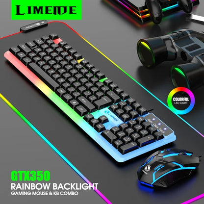 NG GTX350 RGB Gaming Keyboard & Mouse Combo – Wired, Black