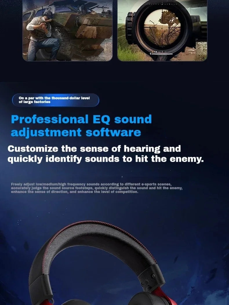 MCHOSE V9 PRO Wireless Gaming Headphones – 3-Mode Noise Reduction with Mic