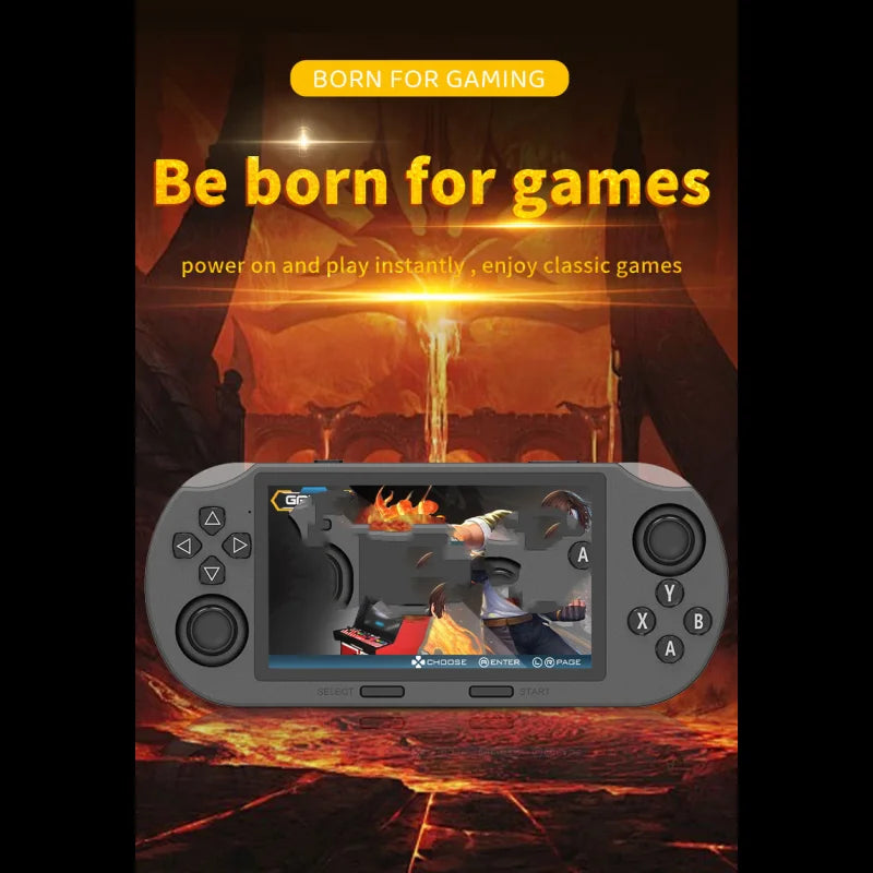Handheld Retro Game Console – Supports MAME, PS1, FC, SFC, MD, GB, GBA, Atari & More