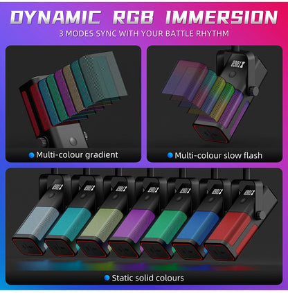 RGB Gaming Microphone Professional Dynamic Mic For Studio Broadcast Voice Computer Gamer Streaming Podcast Livestreaming Mic