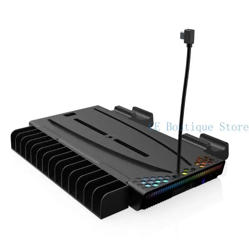 652F Cooling Fan with Controller Charging Plug LED Cooling Fan For Game Console