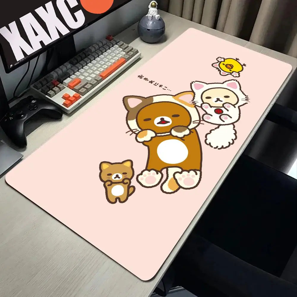 Large Mouse Pad Xxl Rilakkuma-es Mousepad Gamer Office Accessories Pc Cabinet Games Desk Mat Computer Desks Keyboard Gaming Mats