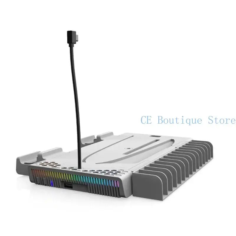 652F Cooling Fan with Controller Charging Plug LED Cooling Fan For Game Console