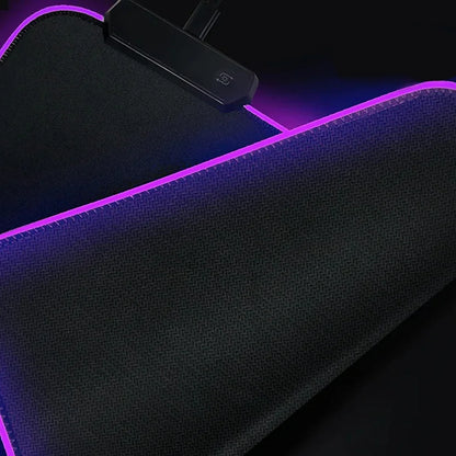 RGB ASUS XXL Gaming Mouse Pad – Black-Green LED Extended Desk Mat