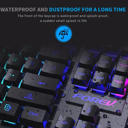 USB Wired RGB Gaming Keyboard – 104-Key Mechanical Feel, Windows PC