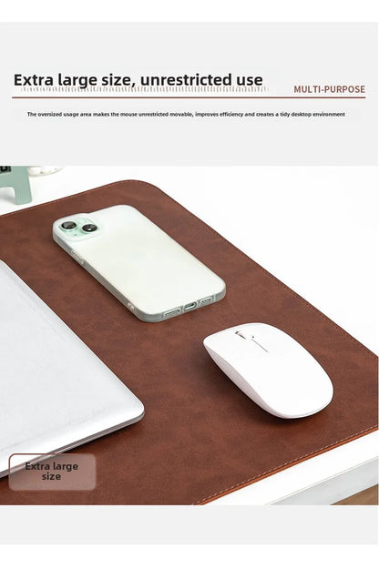 Waterproof PU Desk Pad – Large Non-Slip Mouse & Keyboard Mat, Easy to Clean