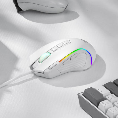 Redragon M612 Predator RGB Gaming Mouse – 8000 DPI, Wired, White